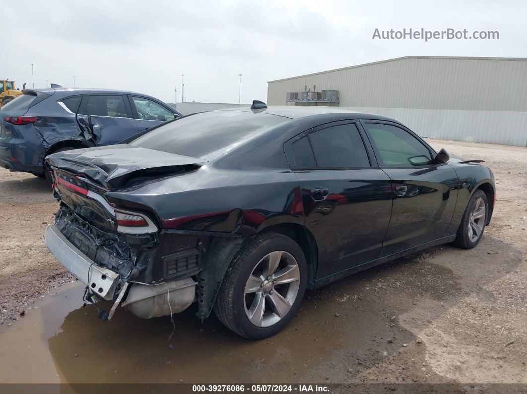 2016 Dodge Charger Sxt Black vin: 2C3CDXHG3GH214955