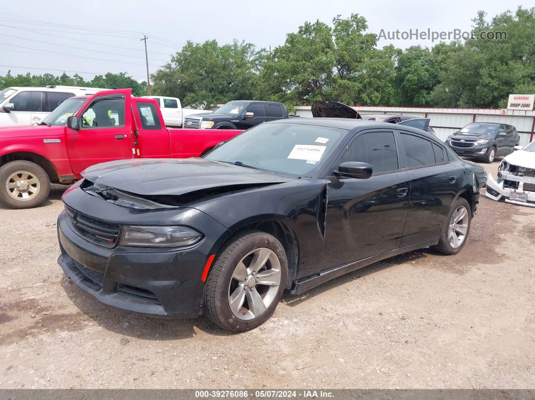 2016 Dodge Charger Sxt Black vin: 2C3CDXHG3GH214955