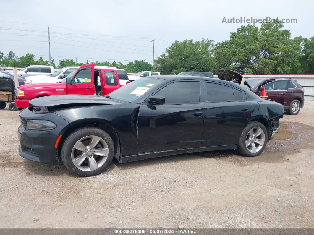 2016 Dodge Charger Sxt Black vin: 2C3CDXHG3GH214955