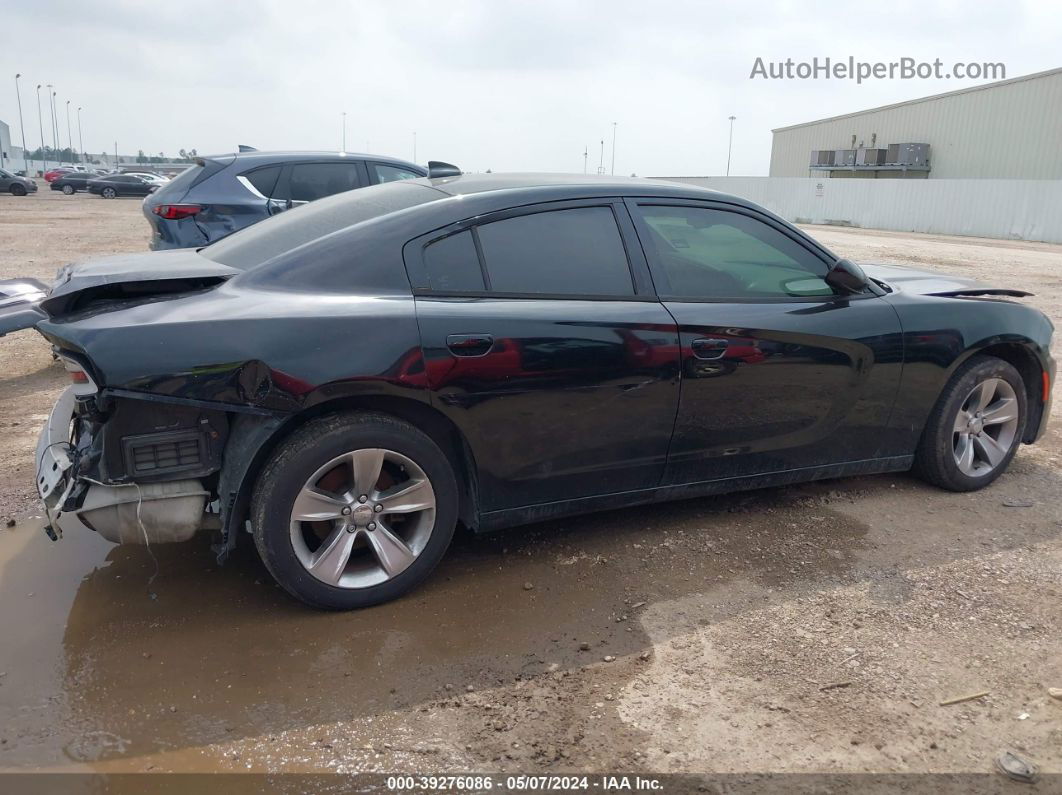 2016 Dodge Charger Sxt Black vin: 2C3CDXHG3GH214955