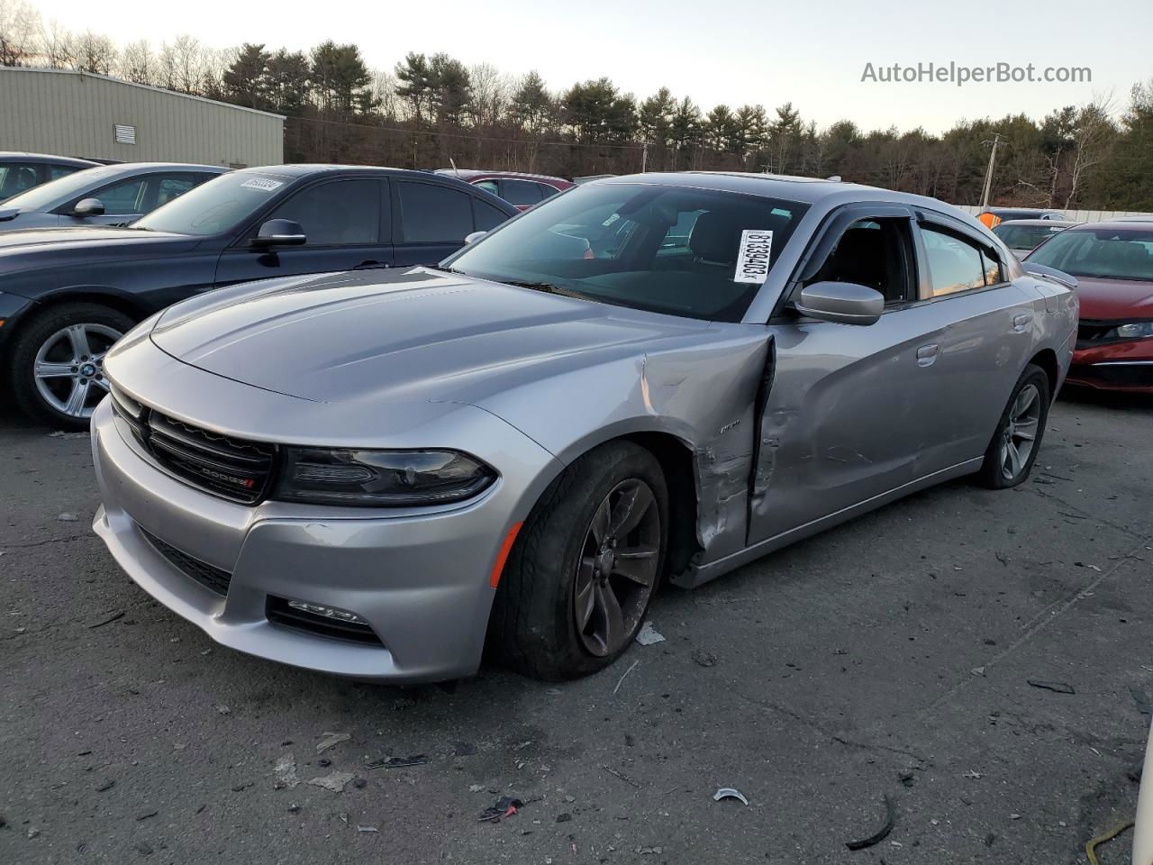 2016 Dodge Charger Sxt Silver vin: 2C3CDXHG3GH215264