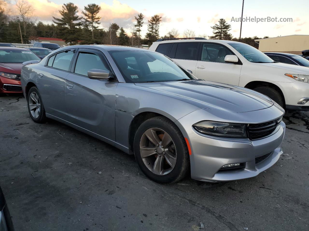 2016 Dodge Charger Sxt Silver vin: 2C3CDXHG3GH215264