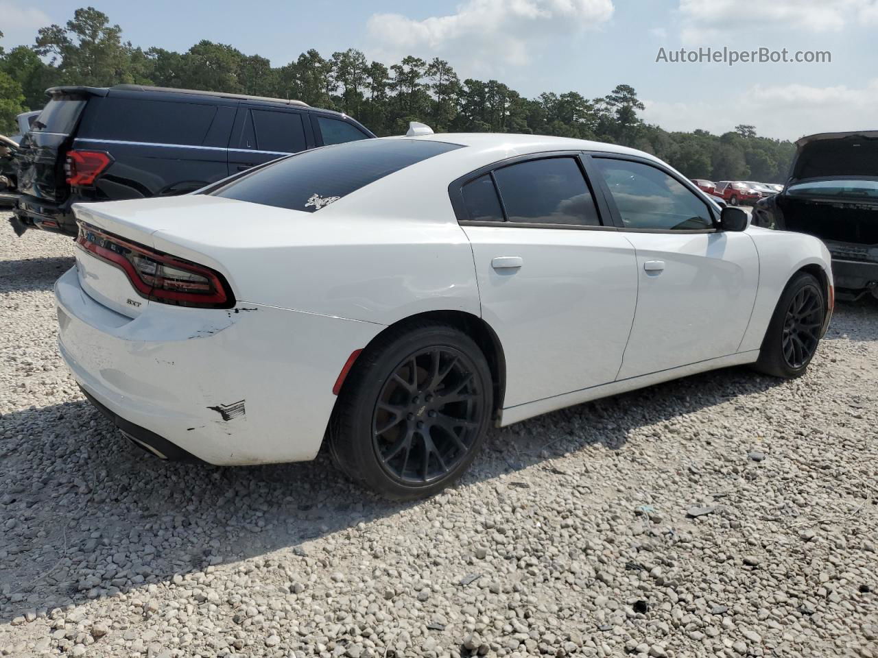 2016 Dodge Charger Sxt White vin: 2C3CDXHG3GH241105