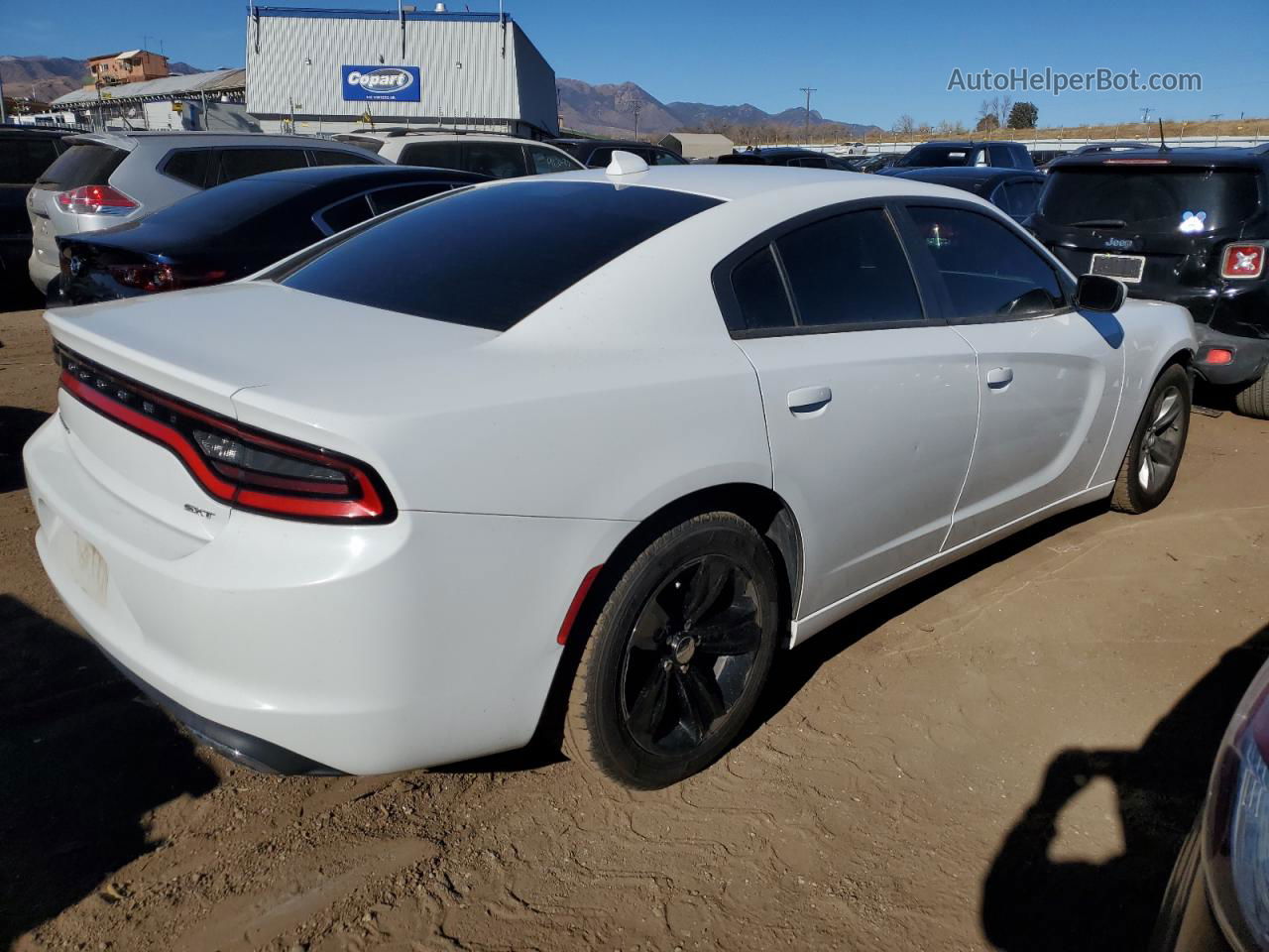 2016 Dodge Charger Sxt White vin: 2C3CDXHG3GH257756