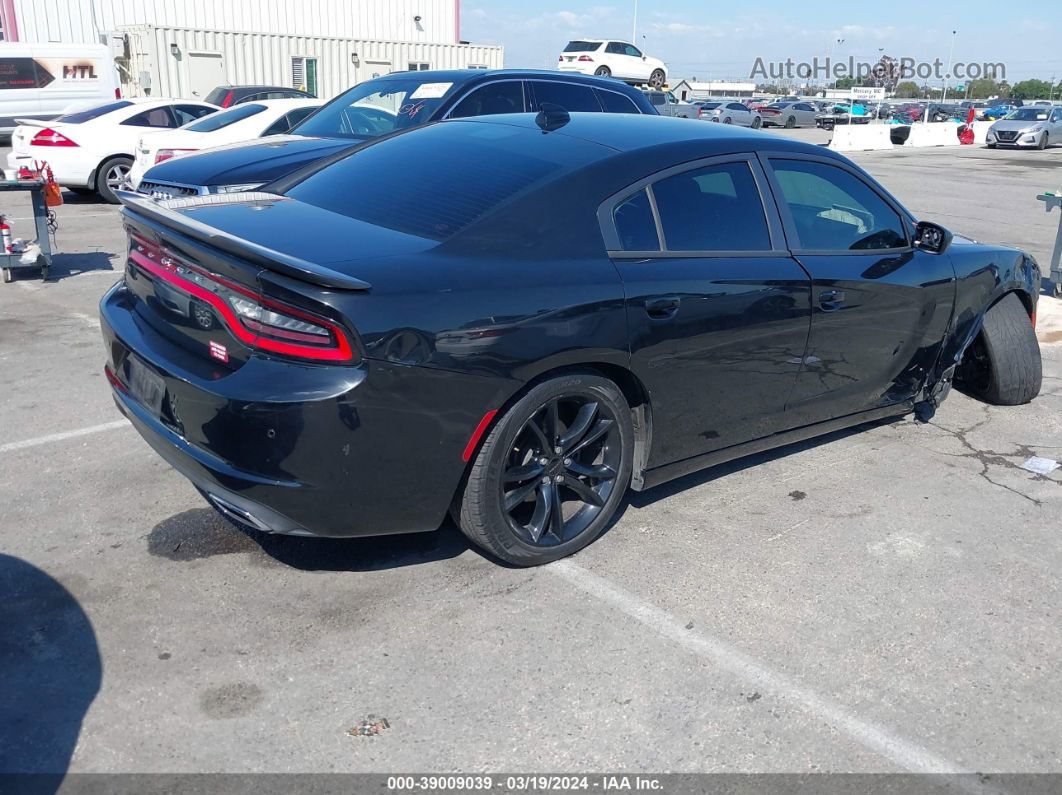 2016 Dodge Charger Sxt Black vin: 2C3CDXHG3GH292250