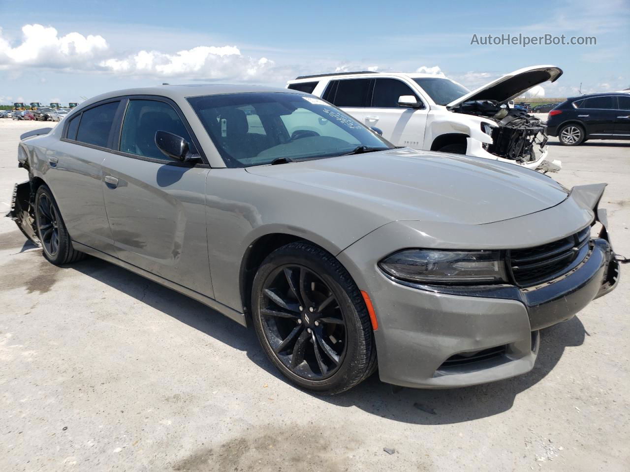 2017 Dodge Charger Sxt Gray vin: 2C3CDXHG3HH537078