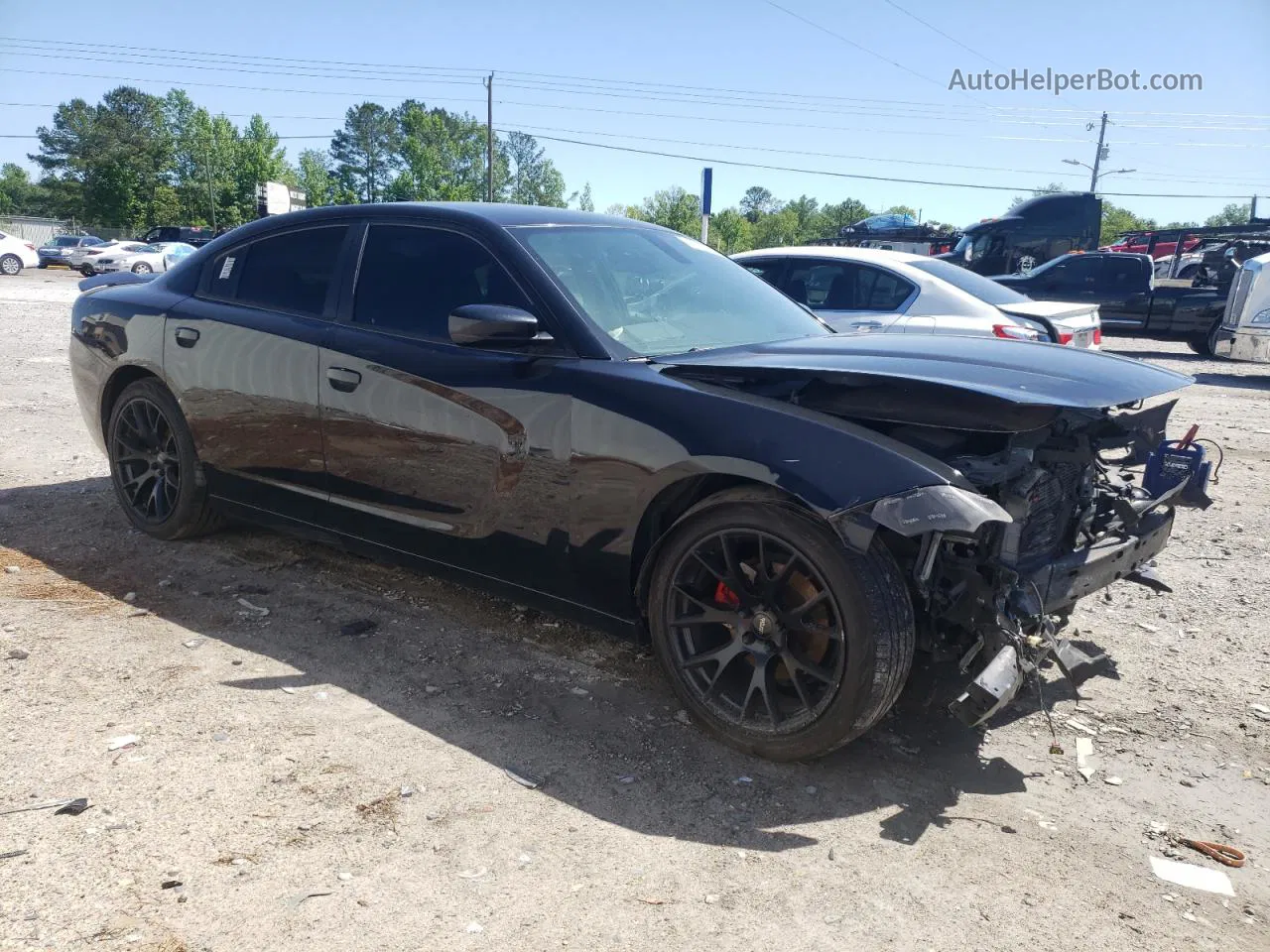 2017 Dodge Charger Sxt Черный vin: 2C3CDXHG3HH546508