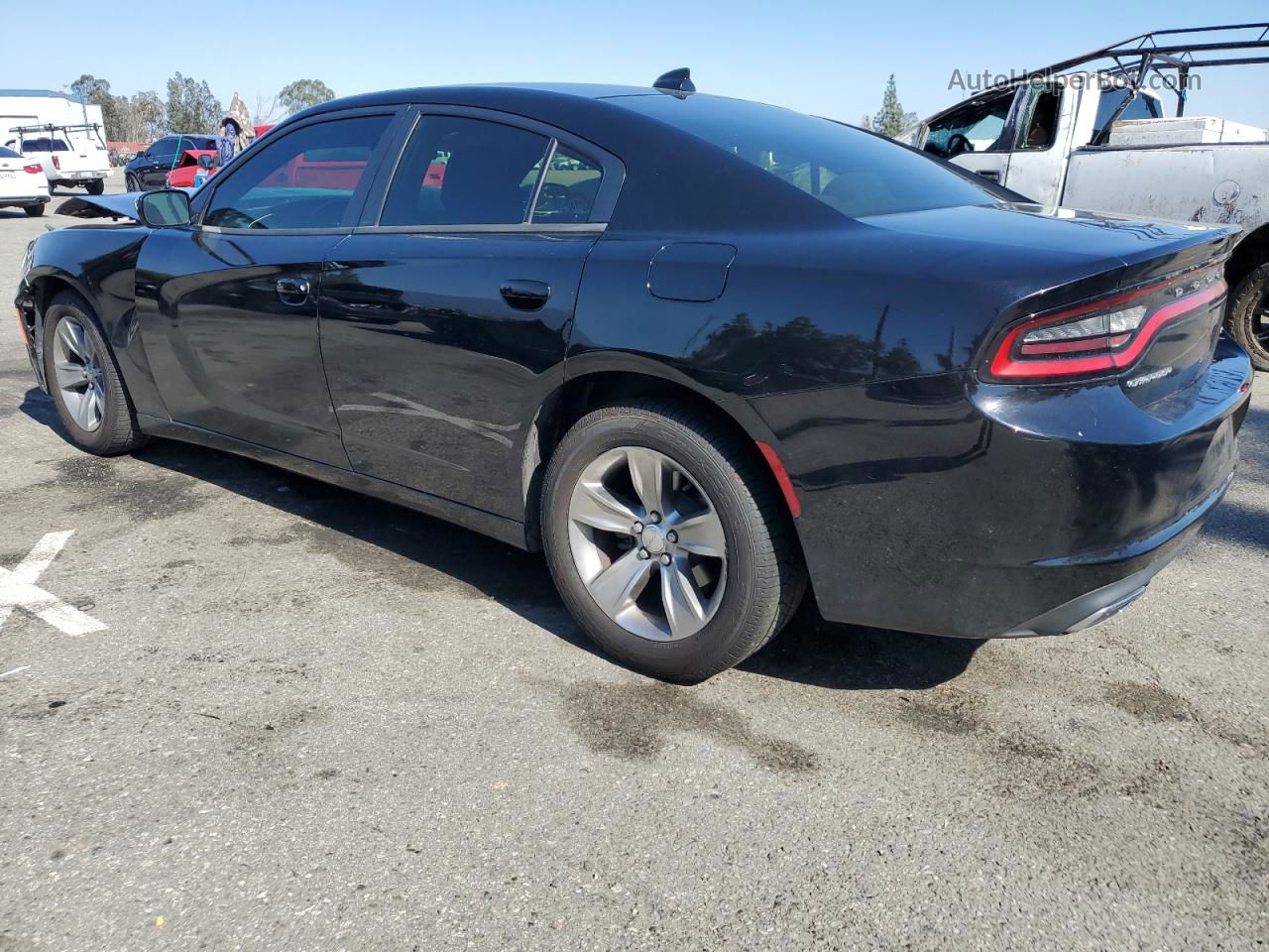 2017 Dodge Charger Sxt Black vin: 2C3CDXHG3HH562434