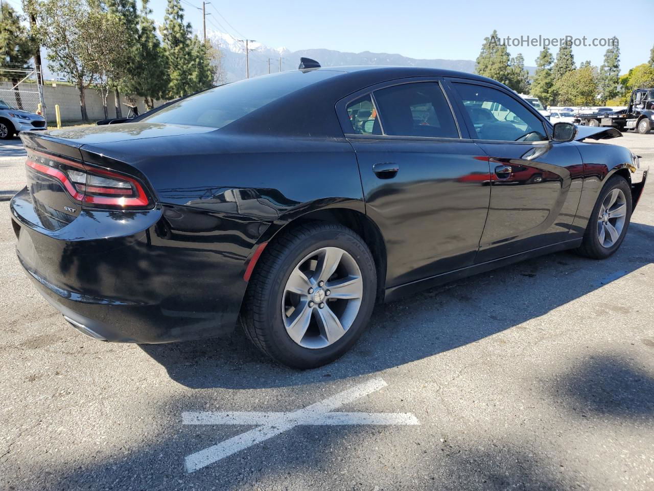 2017 Dodge Charger Sxt Black vin: 2C3CDXHG3HH562434