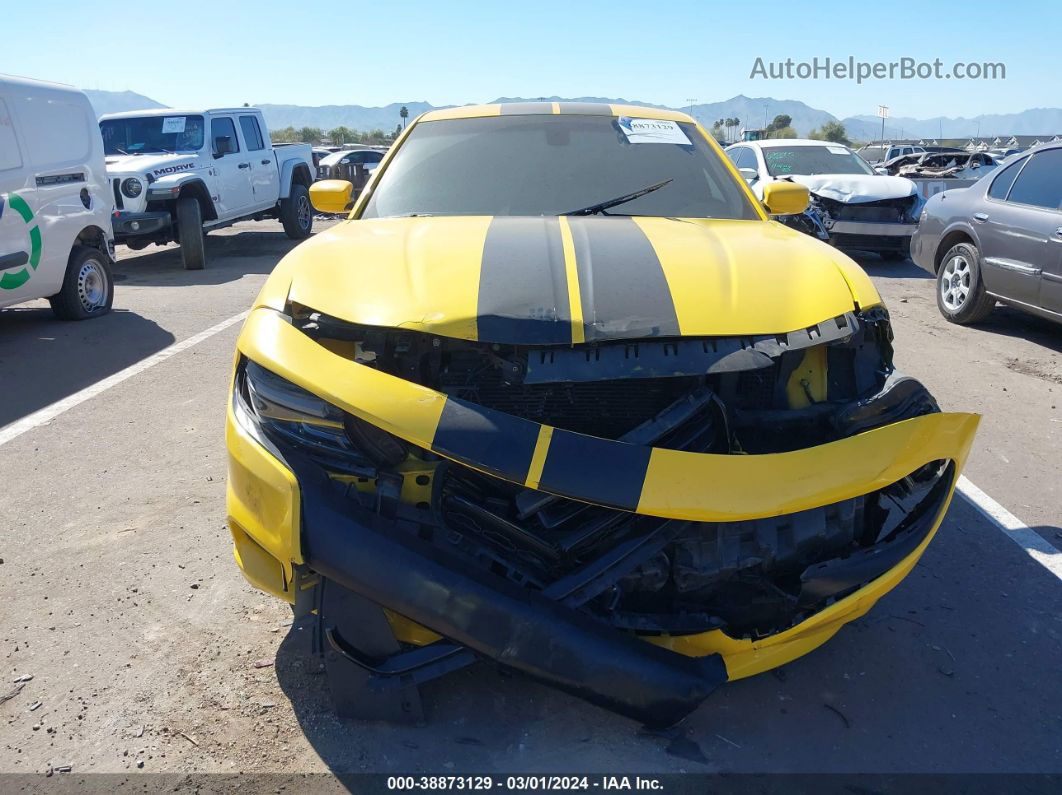 2017 Dodge Charger Sxt Rwd Yellow vin: 2C3CDXHG3HH576088