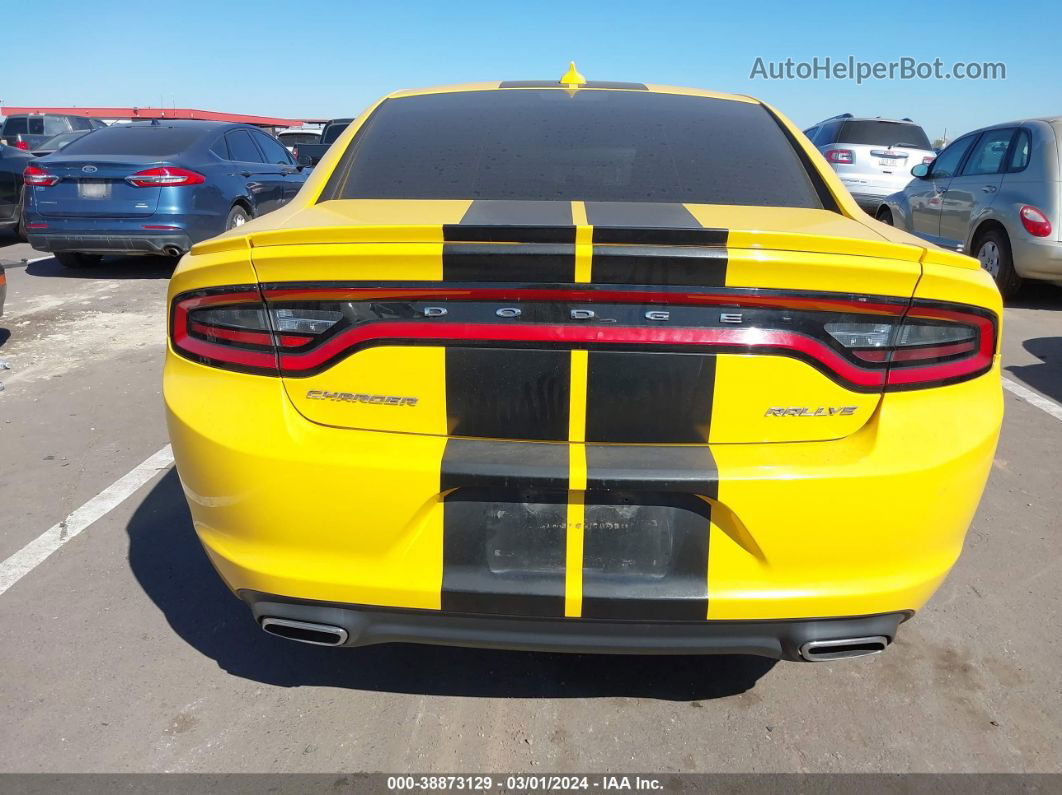 2017 Dodge Charger Sxt Rwd Yellow vin: 2C3CDXHG3HH576088