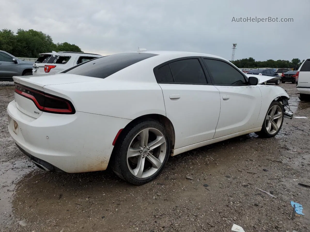 2017 Dodge Charger Sxt White vin: 2C3CDXHG3HH612264