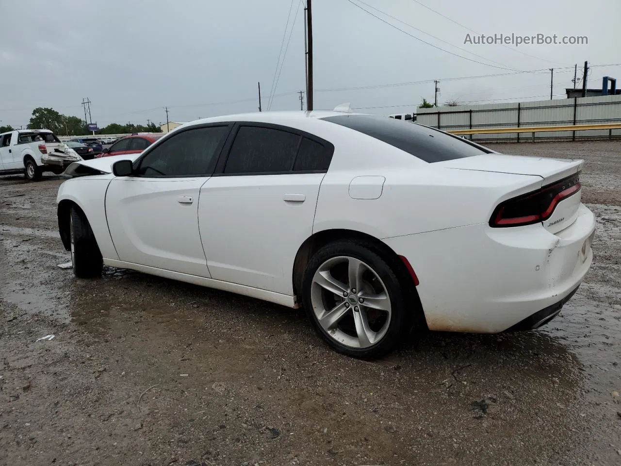 2017 Dodge Charger Sxt White vin: 2C3CDXHG3HH612264