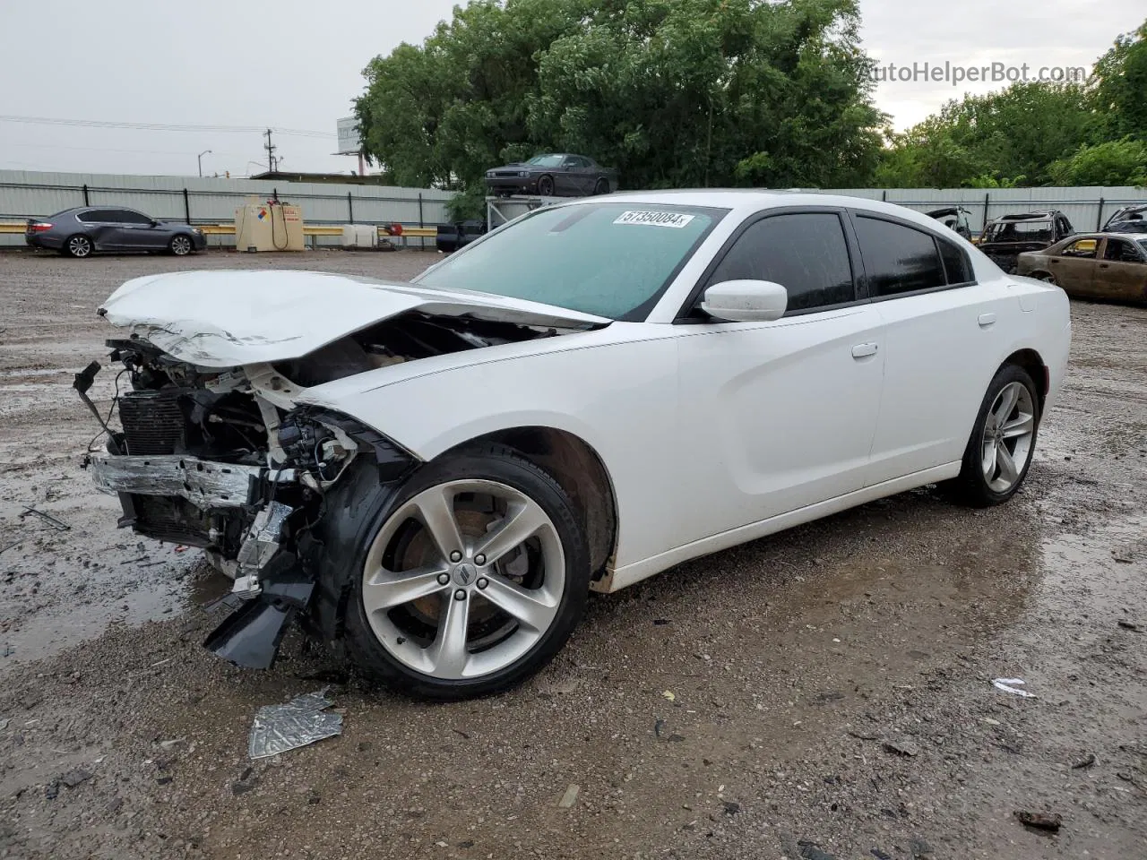 2017 Dodge Charger Sxt White vin: 2C3CDXHG3HH612264