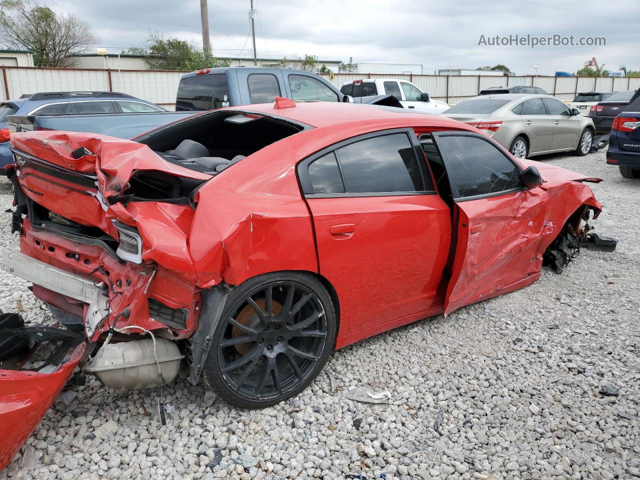 2017 Dodge Charger Sxt Red vin: 2C3CDXHG3HH620414