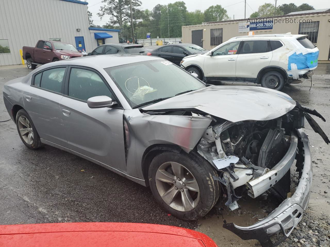 2018 Dodge Charger Sxt Plus Silver vin: 2C3CDXHG3JH125300