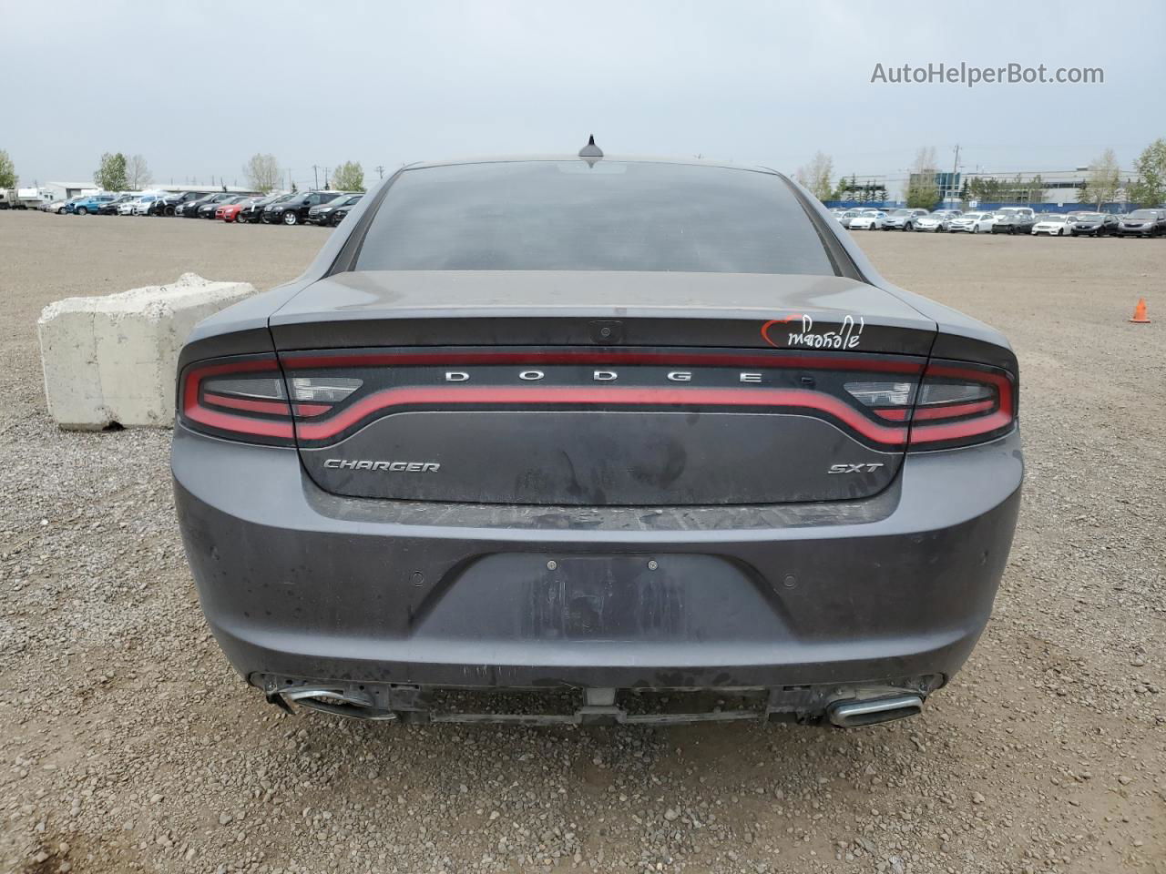 2018 Dodge Charger Sxt Plus Gray vin: 2C3CDXHG3JH220388