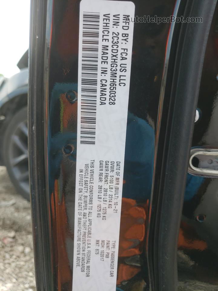 2021 Dodge Charger Gt Black vin: 2C3CDXHG3MH650328
