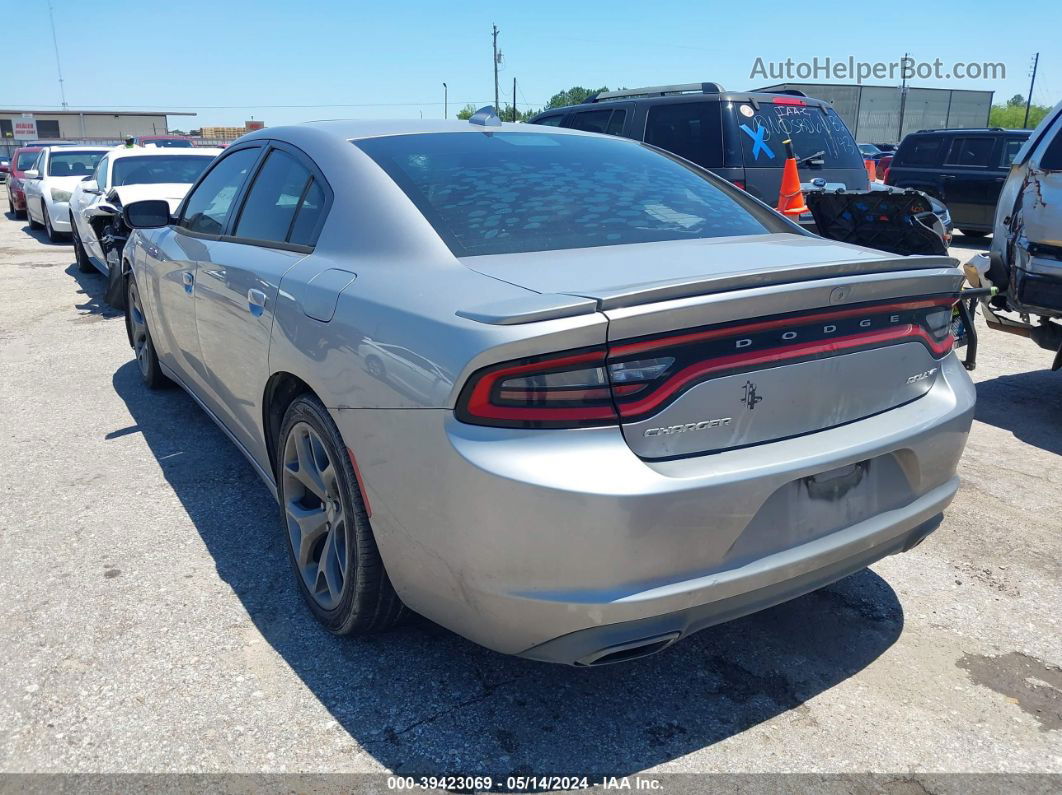 2016 Dodge Charger Sxt Silver vin: 2C3CDXHG4GH132930