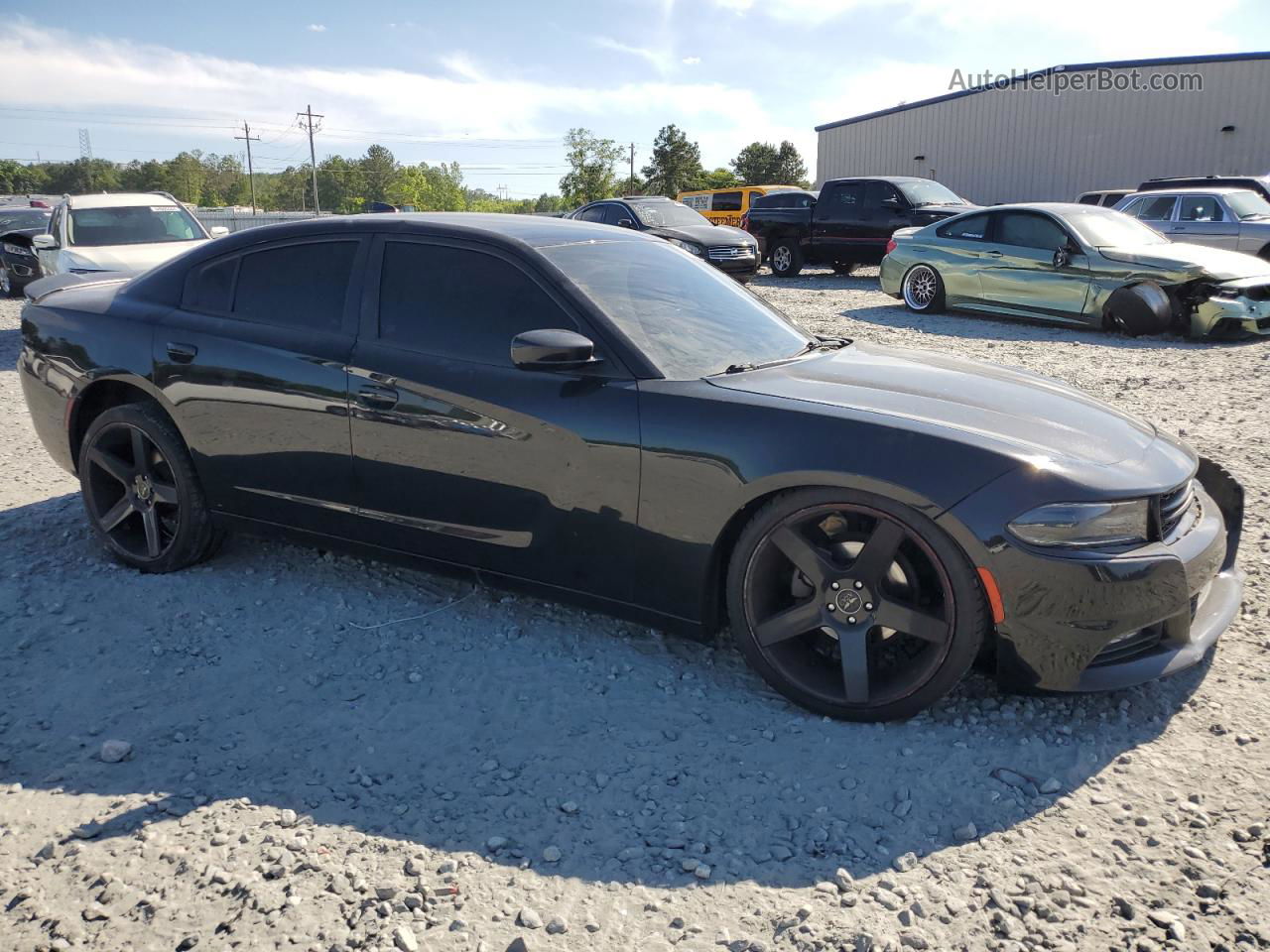 2016 Dodge Charger Sxt Black vin: 2C3CDXHG4GH144088