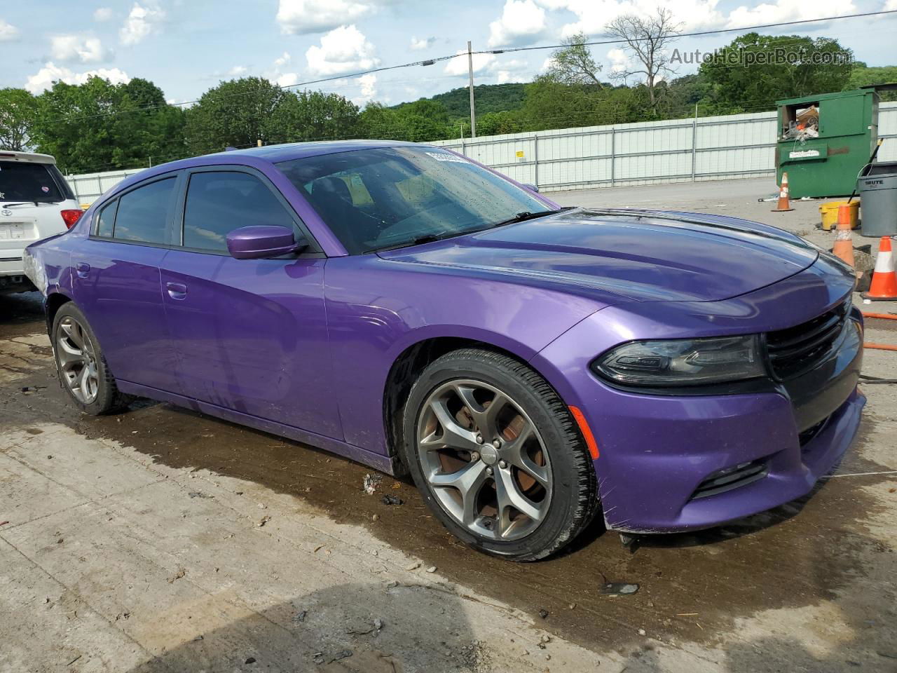 2016 Dodge Charger Sxt Purple vin: 2C3CDXHG4GH144110