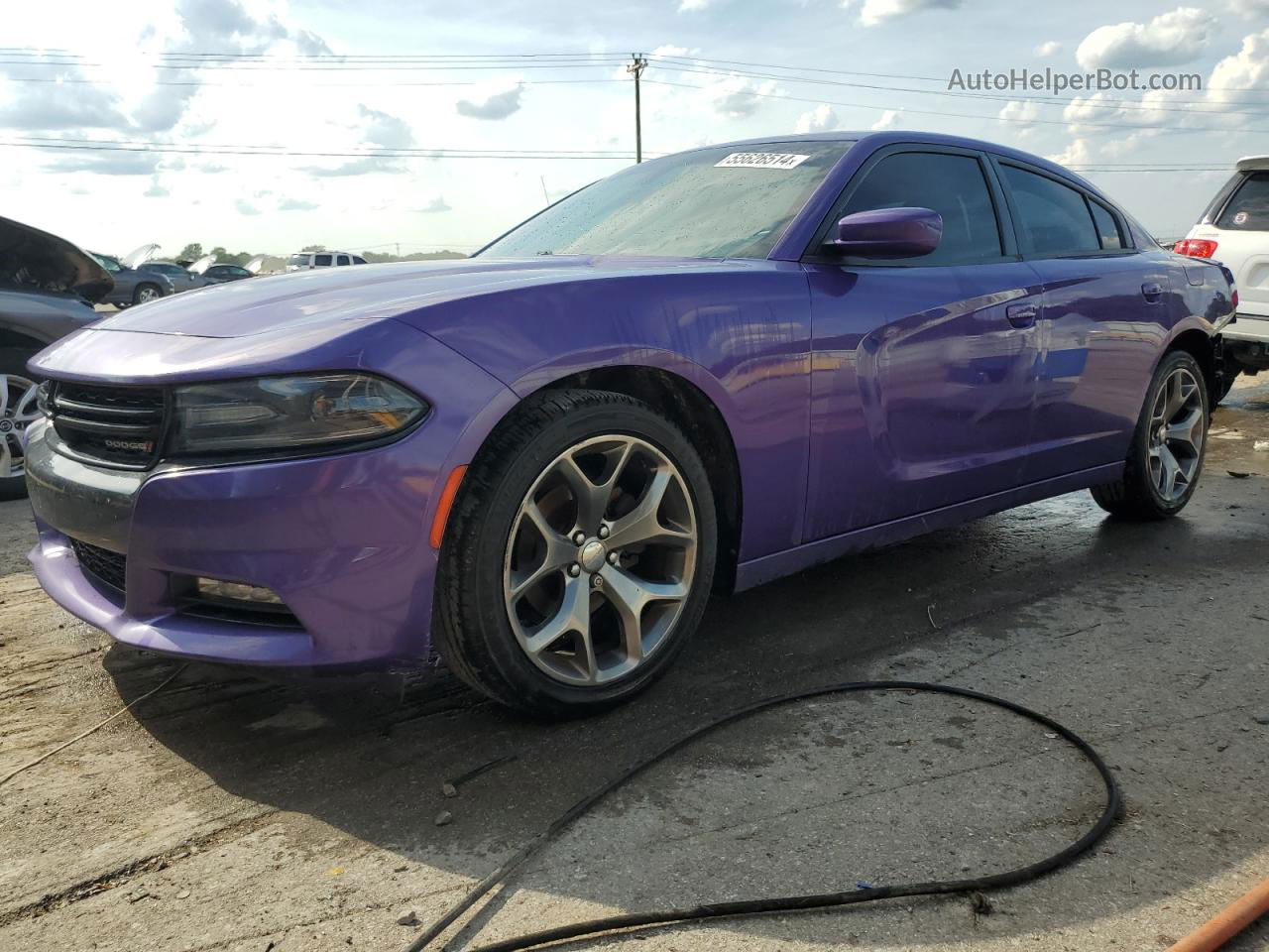 2016 Dodge Charger Sxt Фиолетовый vin: 2C3CDXHG4GH144110