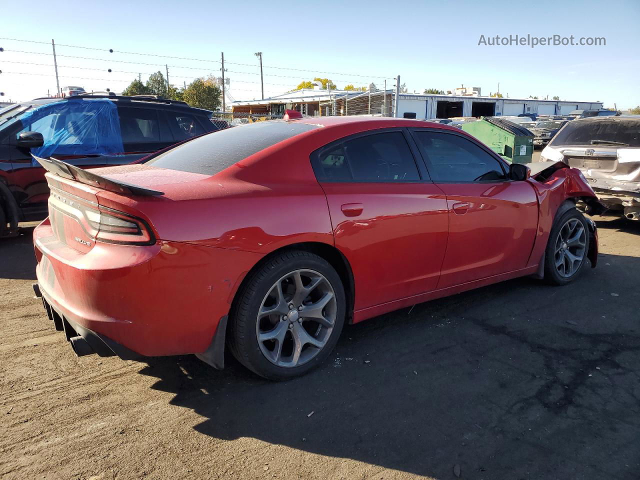 2016 Dodge Charger Sxt Red vin: 2C3CDXHG4GH146116