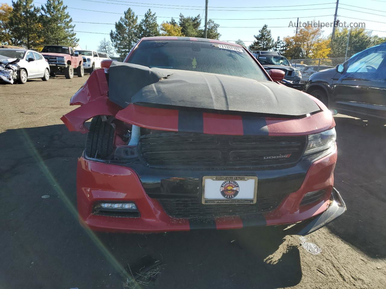 2016 Dodge Charger Sxt Red vin: 2C3CDXHG4GH146116