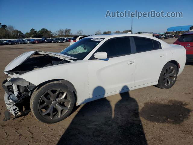 2016 Dodge Charger Sxt White vin: 2C3CDXHG4GH150084