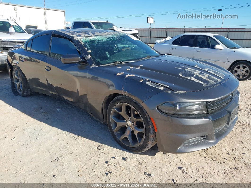 2016 Dodge Charger Sxt Gray vin: 2C3CDXHG4GH154667