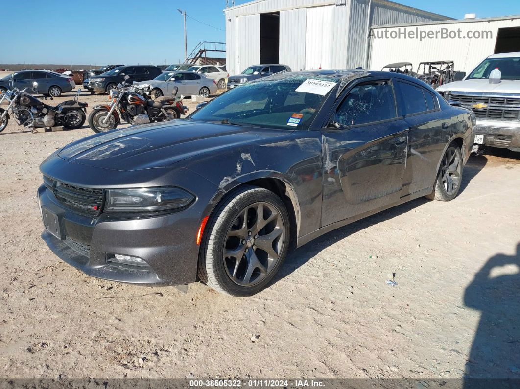 2016 Dodge Charger Sxt Gray vin: 2C3CDXHG4GH154667