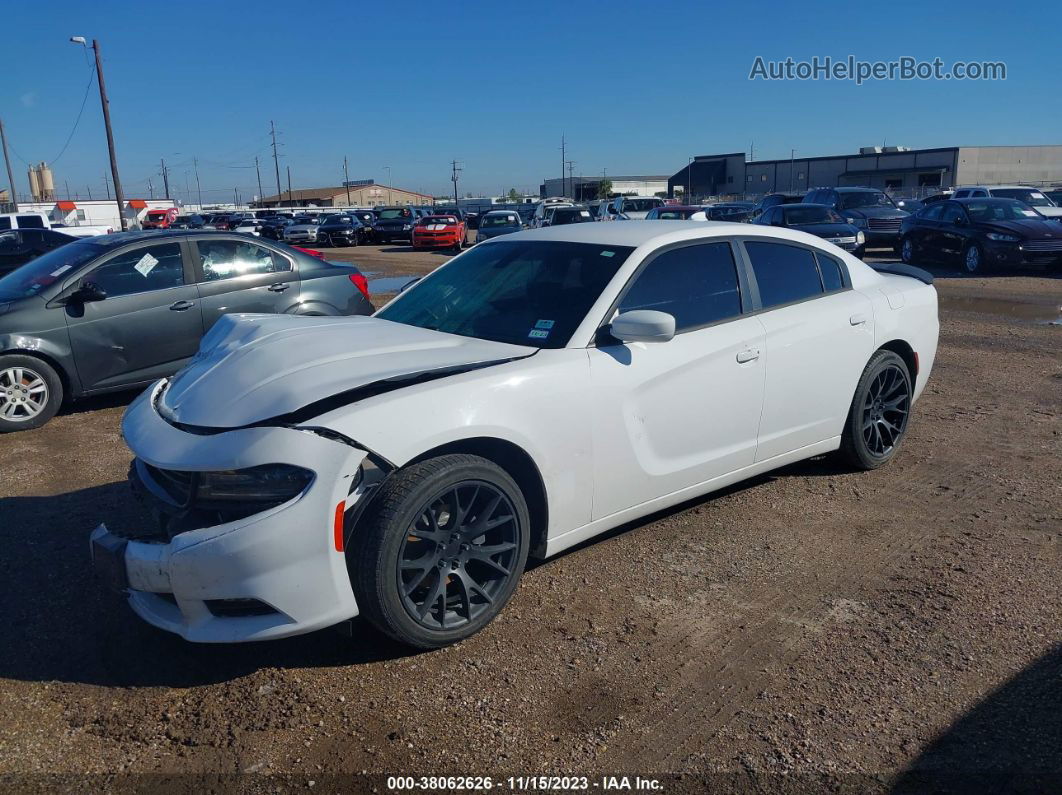 2016 Dodge Charger Sxt White vin: 2C3CDXHG4GH286067