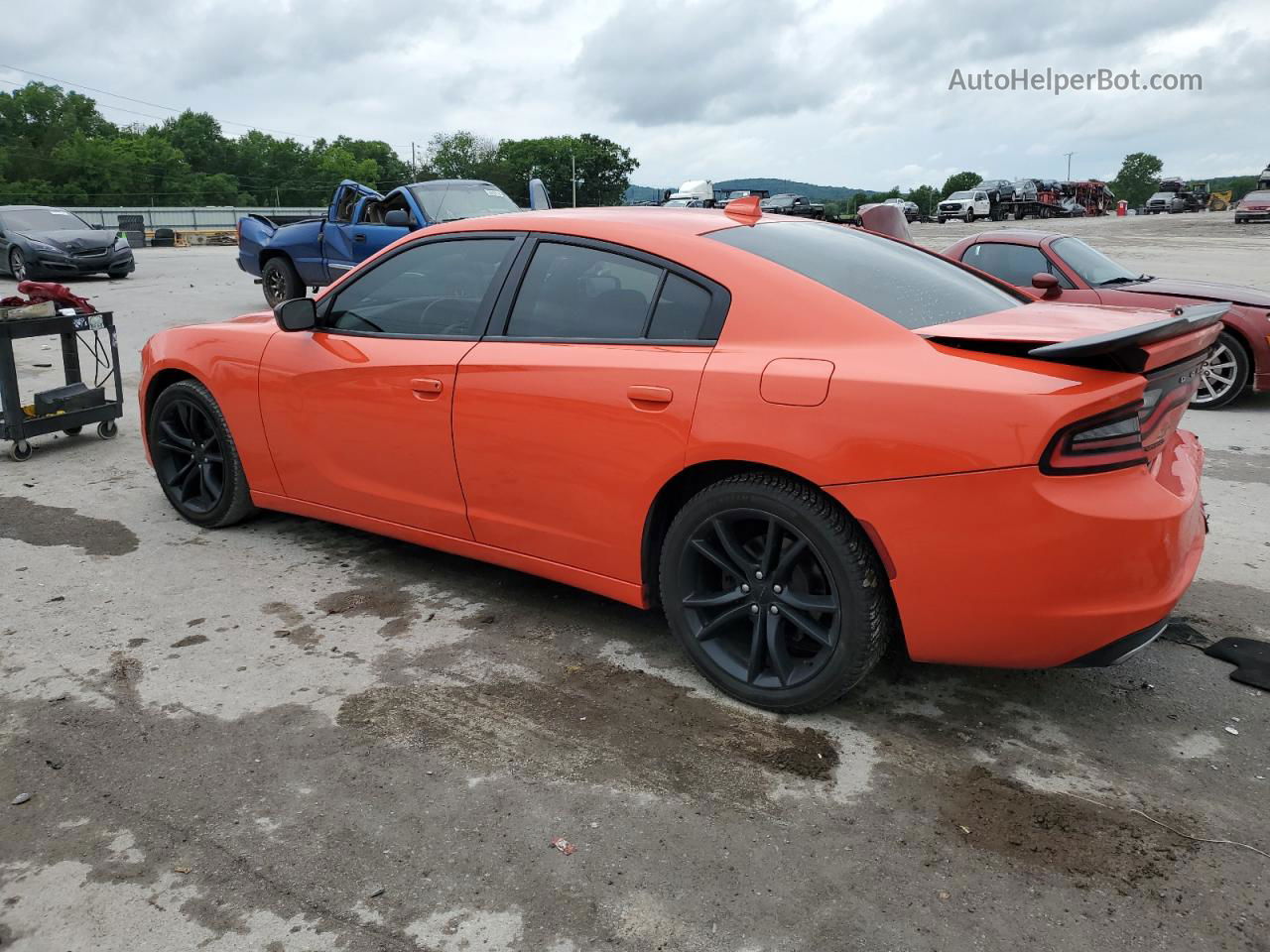 2016 Dodge Charger Sxt Orange vin: 2C3CDXHG4GH312778