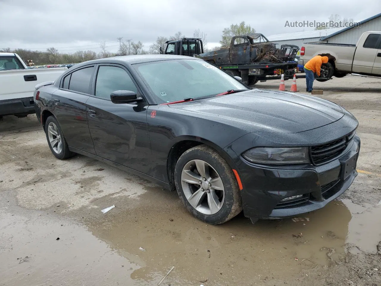 2016 Dodge Charger Sxt Black vin: 2C3CDXHG4GH355355