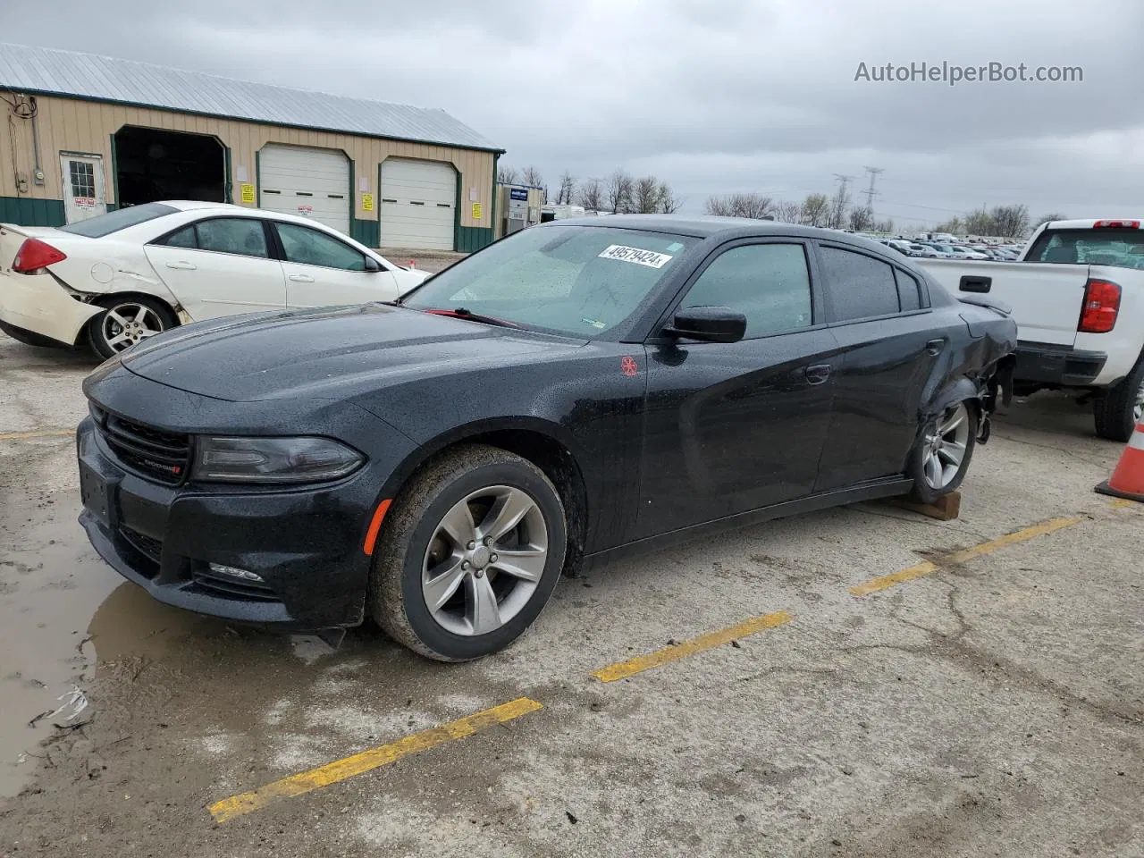 2016 Dodge Charger Sxt Black vin: 2C3CDXHG4GH355355