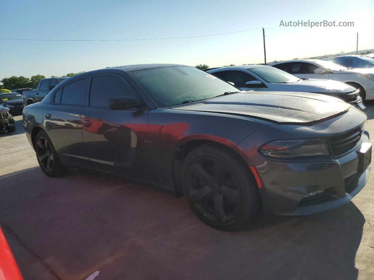 2017 Dodge Charger Sxt Gray vin: 2C3CDXHG4HH504901