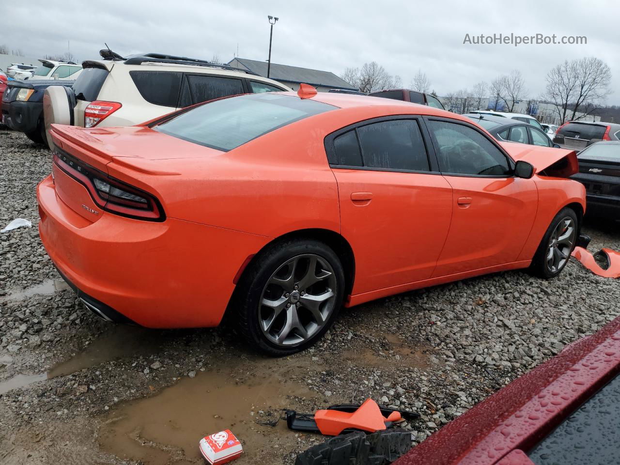 2017 Dodge Charger Sxt Оранжевый vin: 2C3CDXHG4HH511329