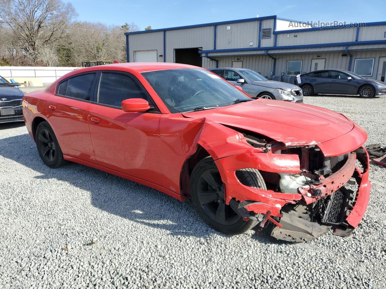 2017 Dodge Charger Sxt Red vin: 2C3CDXHG4HH528289