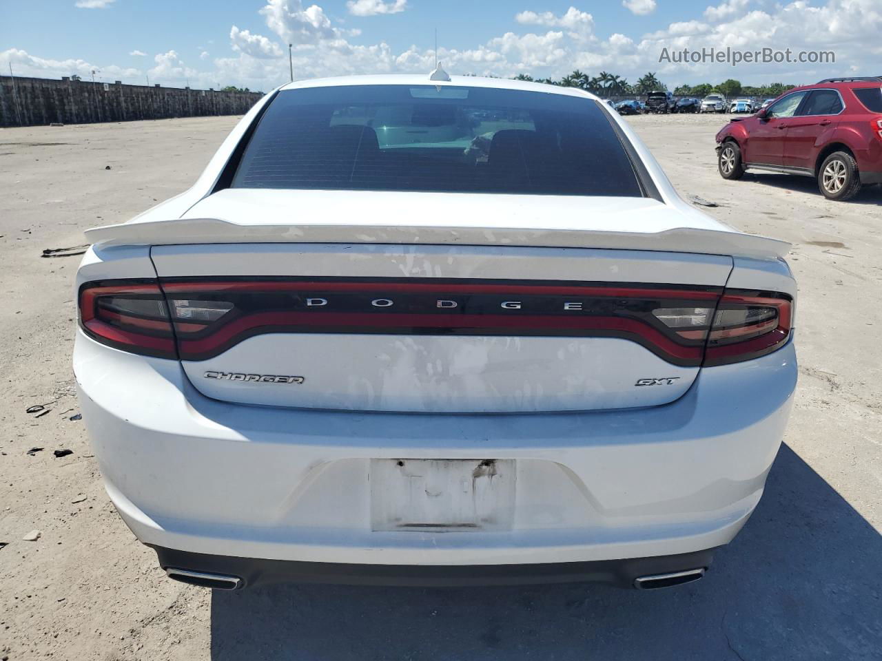 2017 Dodge Charger Sxt White vin: 2C3CDXHG4HH620633