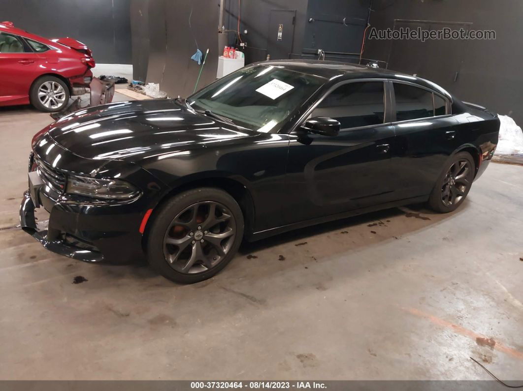 2017 Dodge Charger Sxt Black vin: 2C3CDXHG4HH631440