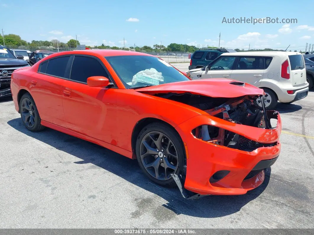 2018 Dodge Charger Sxt Plus Rwd Оранжевый vin: 2C3CDXHG4JH336411