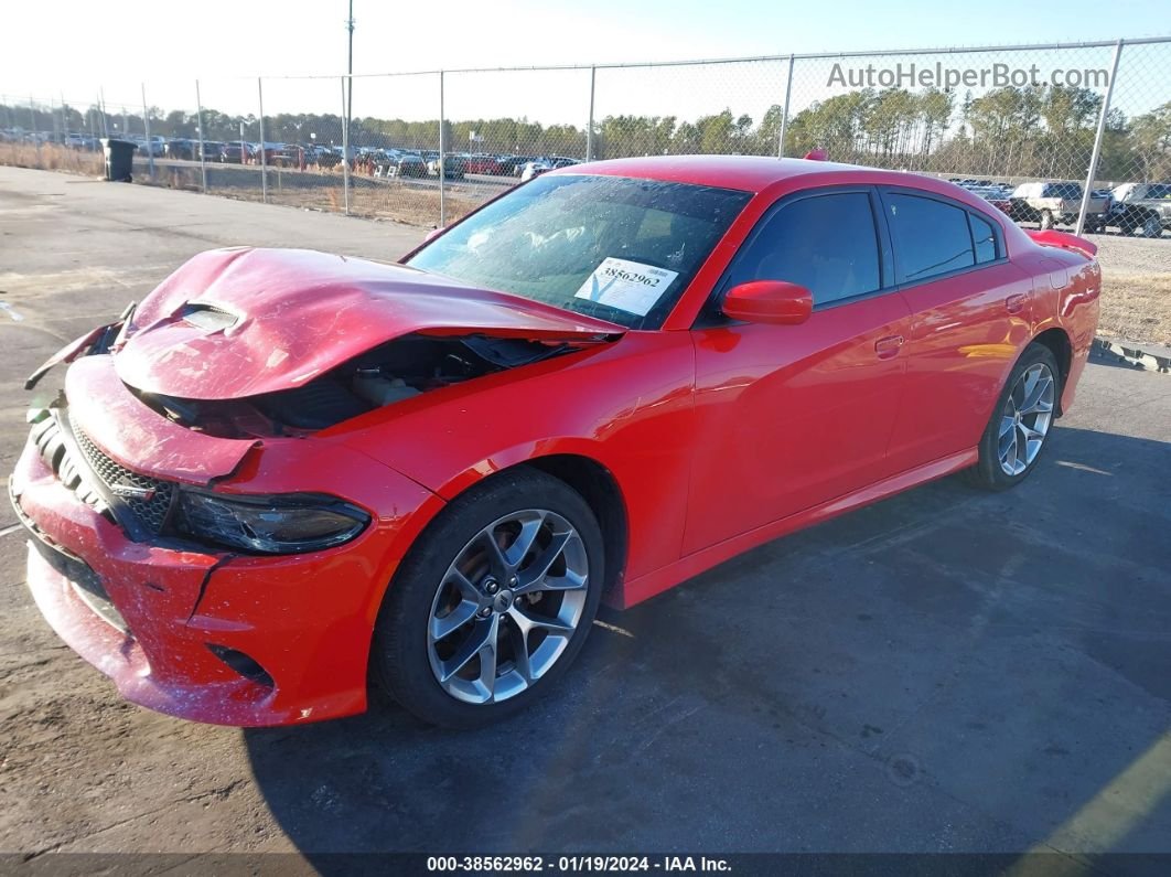 2021 Dodge Charger Gt Rwd Red vin: 2C3CDXHG4MH508845