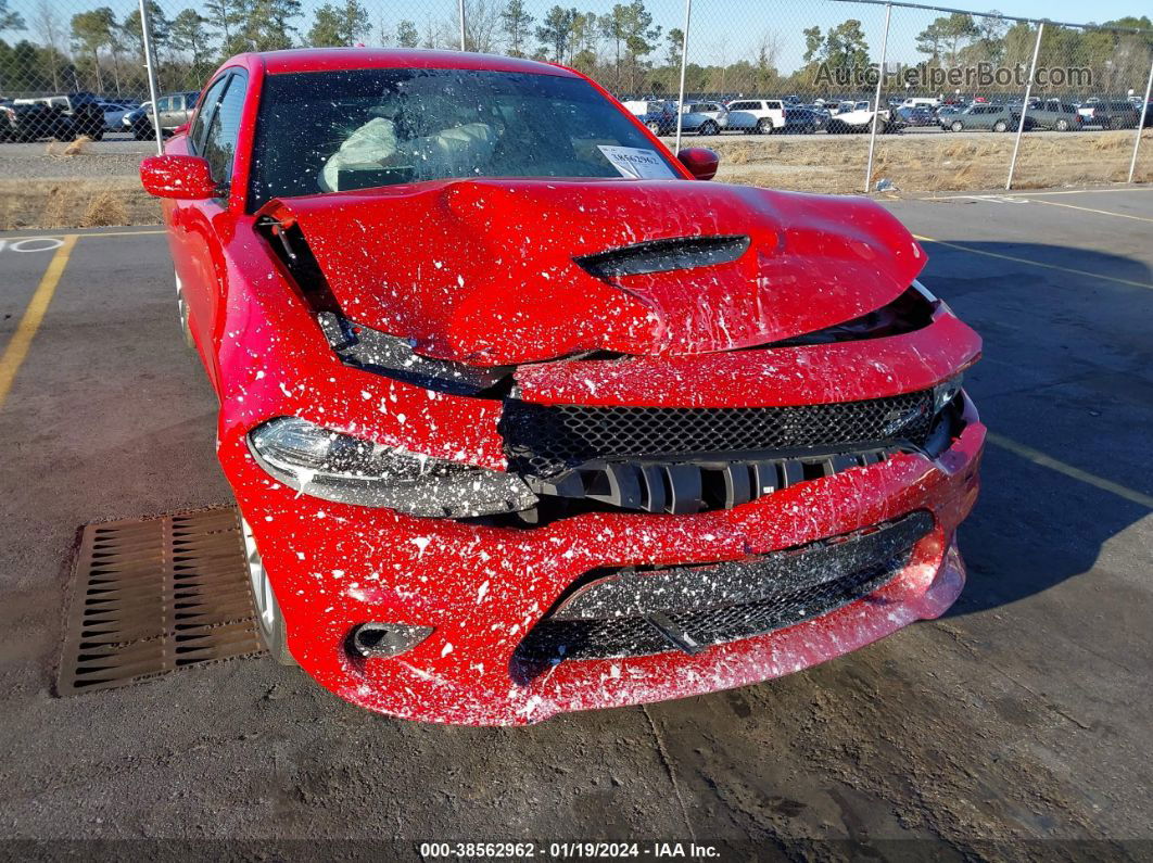 2021 Dodge Charger Gt Rwd Red vin: 2C3CDXHG4MH508845