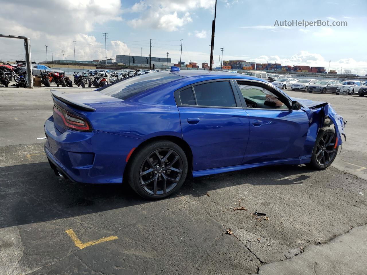 2021 Dodge Charger Gt Синий vin: 2C3CDXHG4MH643873