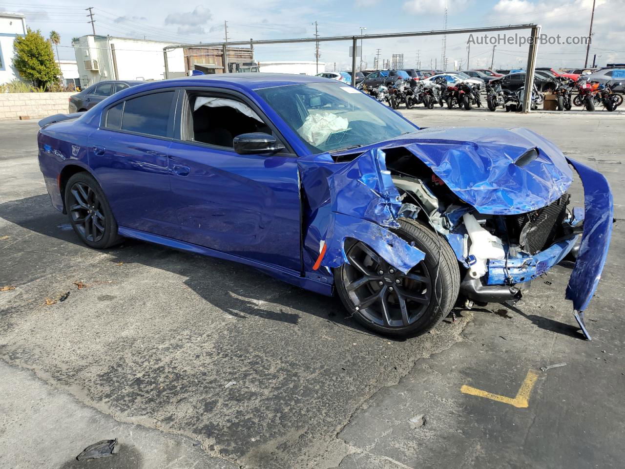 2021 Dodge Charger Gt Синий vin: 2C3CDXHG4MH643873