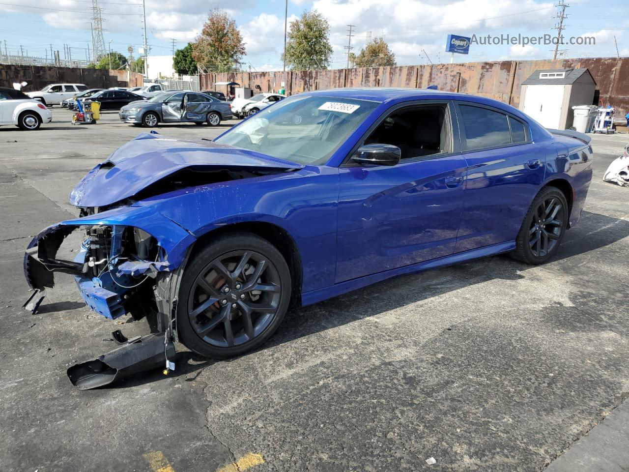 2021 Dodge Charger Gt Синий vin: 2C3CDXHG4MH643873