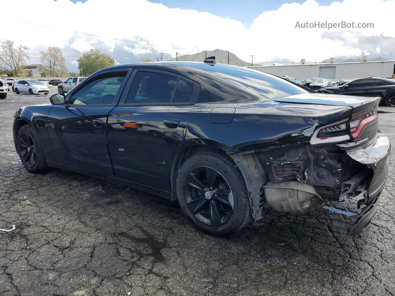 2016 Dodge Charger Sxt Black vin: 2C3CDXHG5GH196927