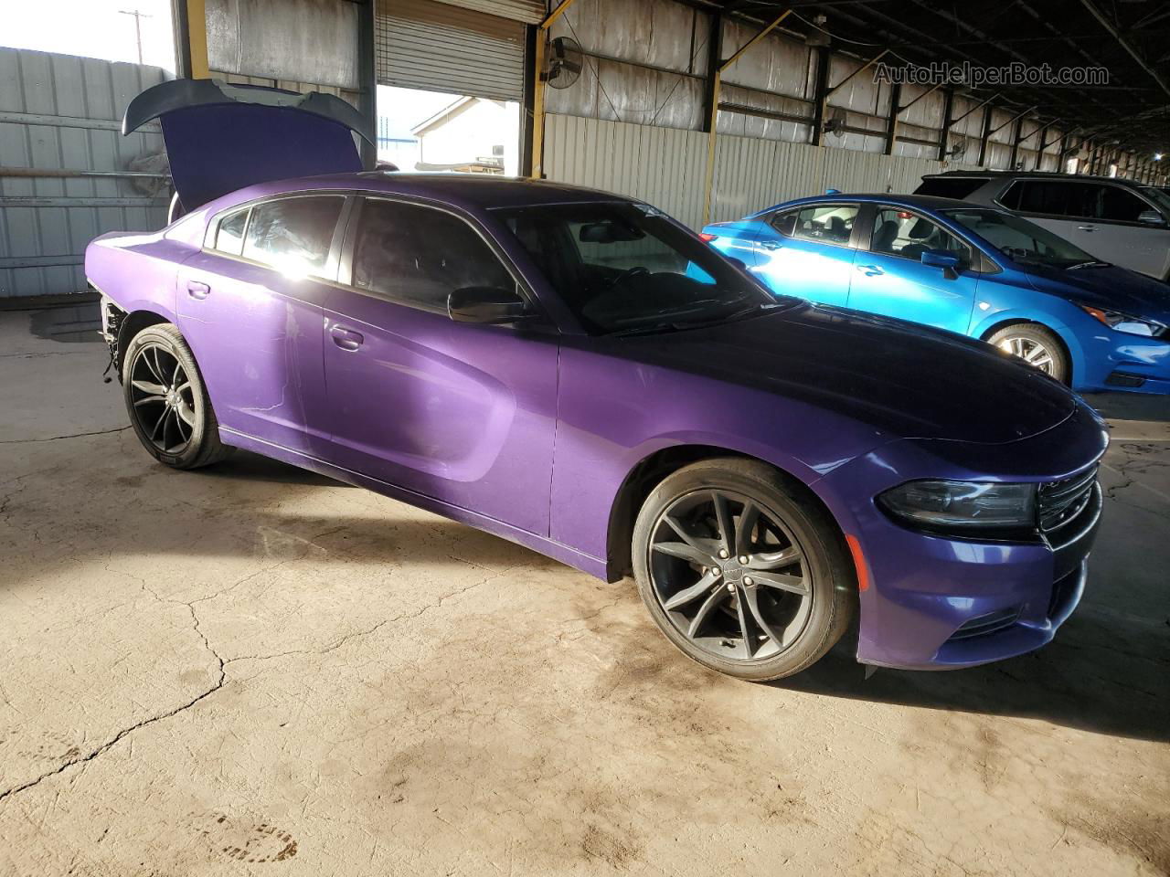 2016 Dodge Charger Sxt Purple vin: 2C3CDXHG5GH205559