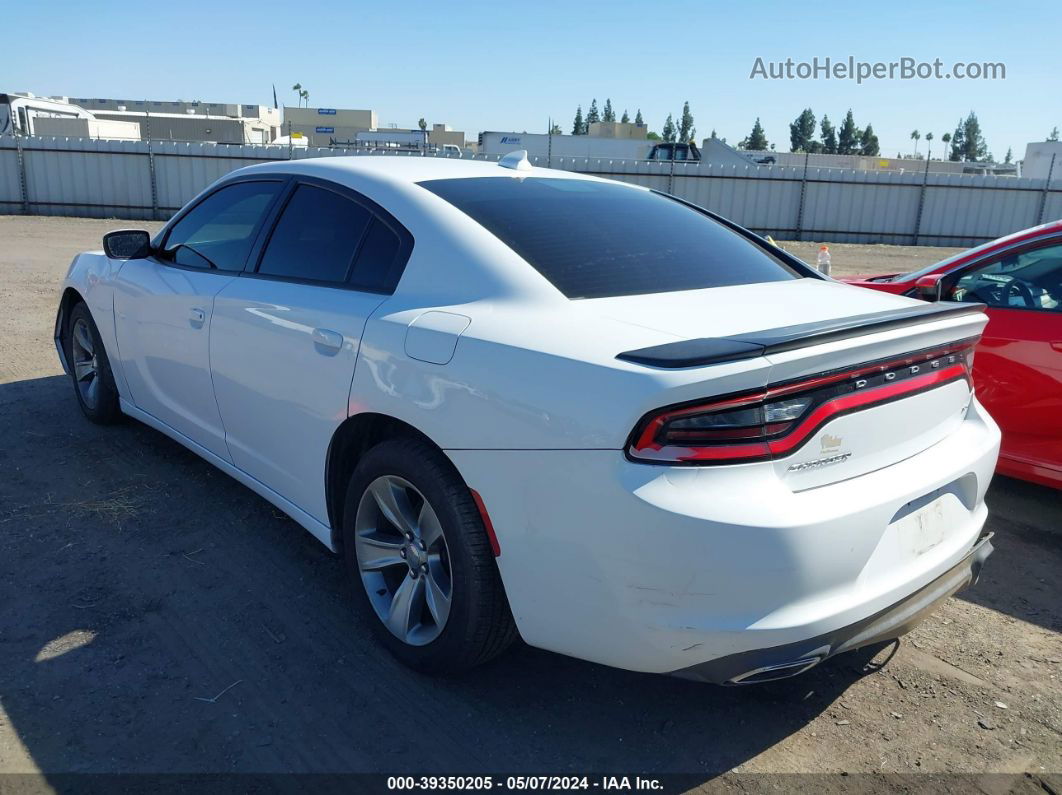 2016 Dodge Charger Sxt White vin: 2C3CDXHG5GH214763