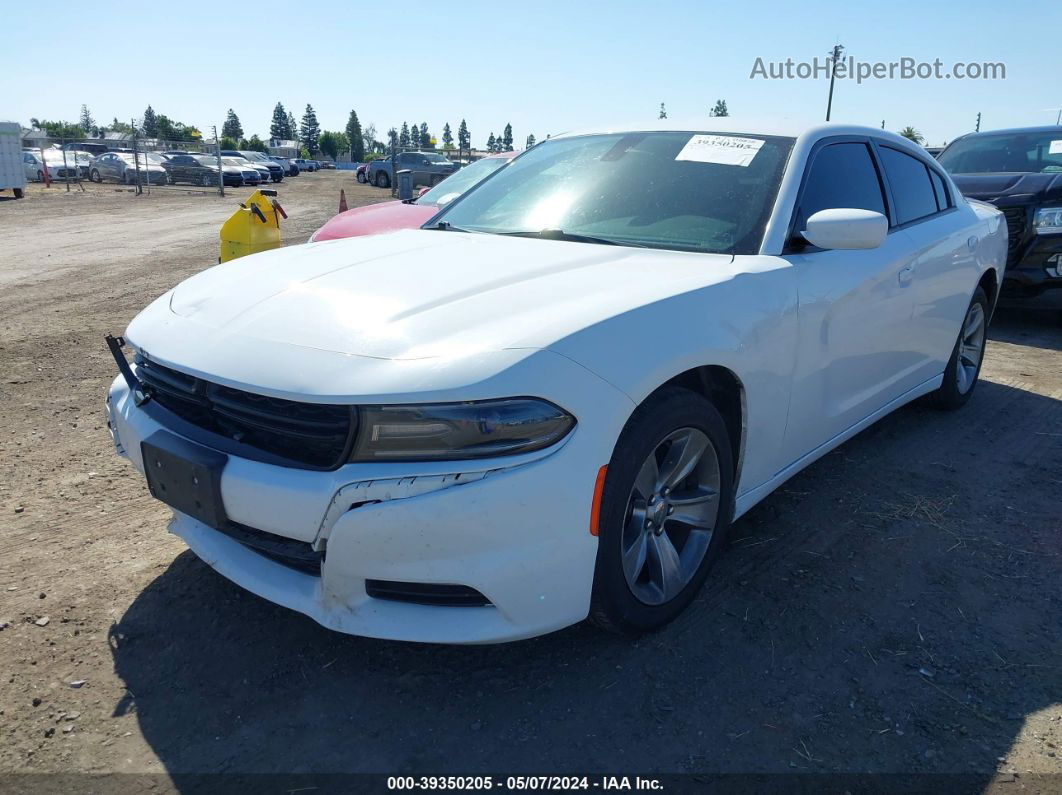 2016 Dodge Charger Sxt White vin: 2C3CDXHG5GH214763